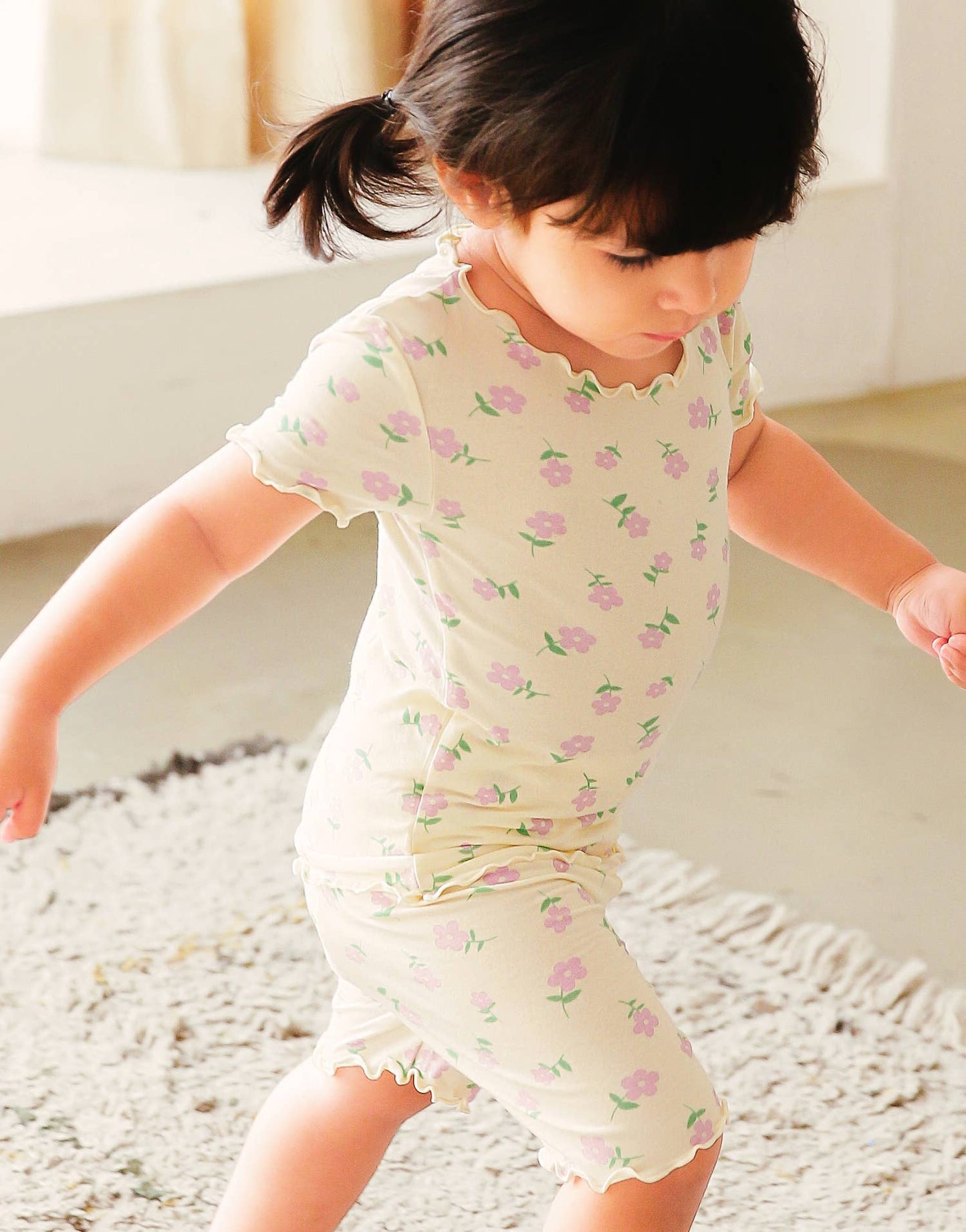 Purple Blossom S/S Pajama Set