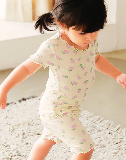 Purple Blossom S/S Pajama Set