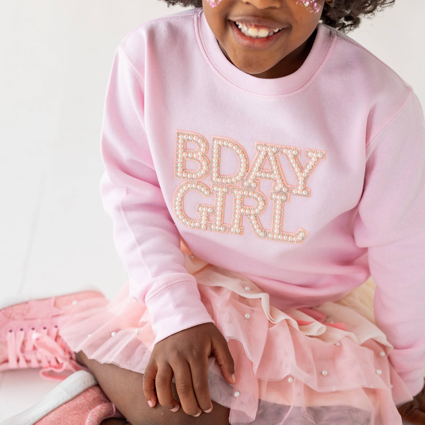 Pearl BDay Girl Patch Sweatshirt