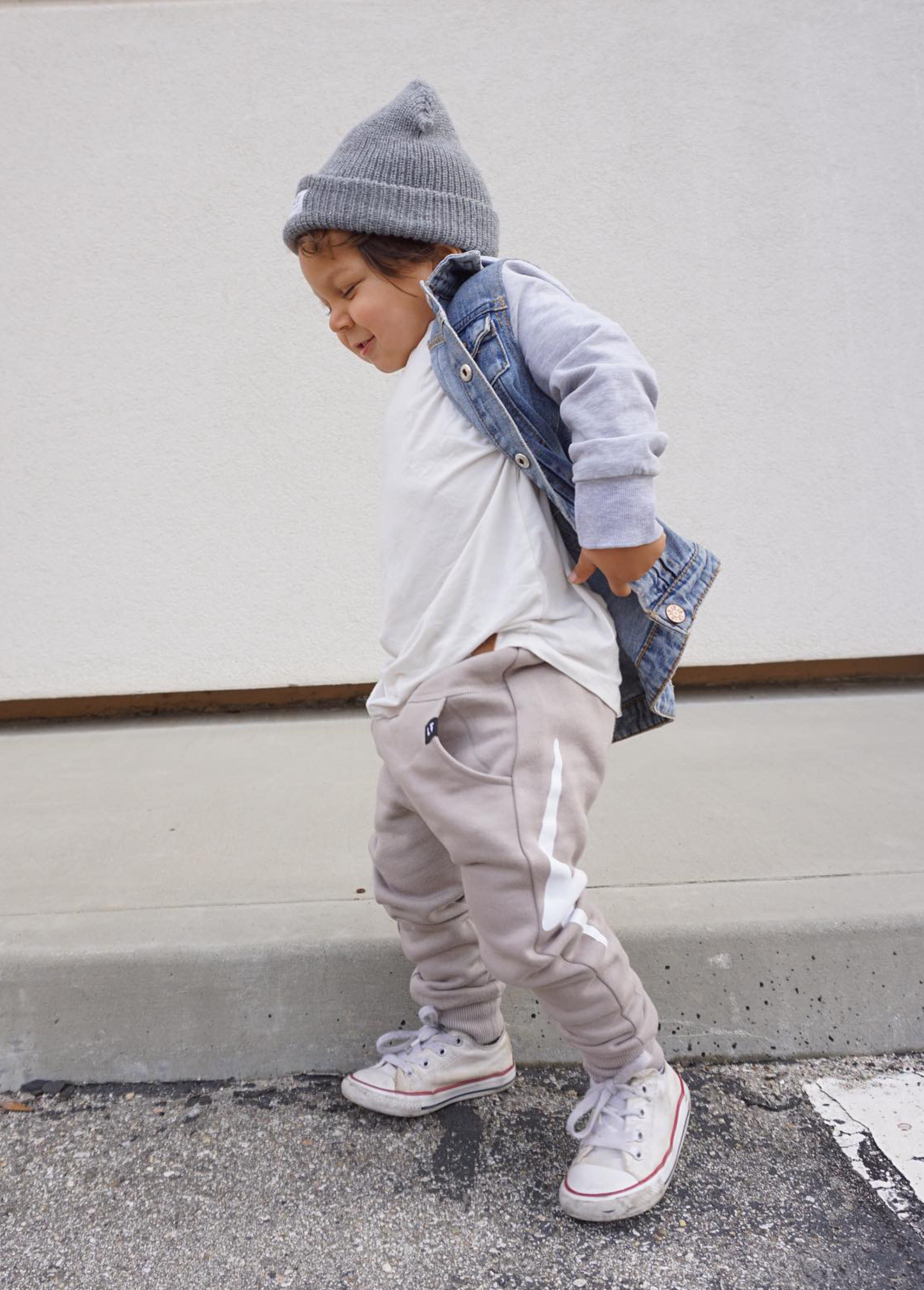 Taupe Lightning Bolt Joggers