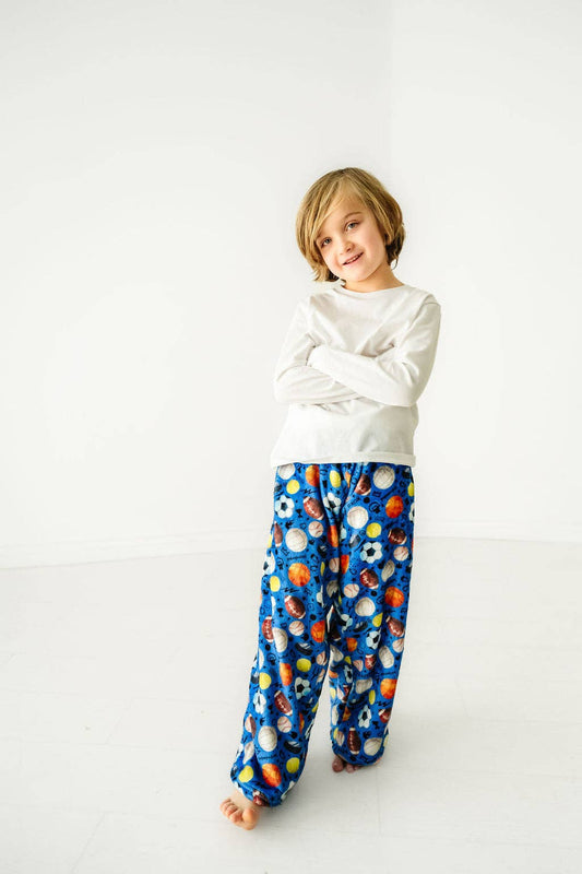 Blue Sports Plush Pants