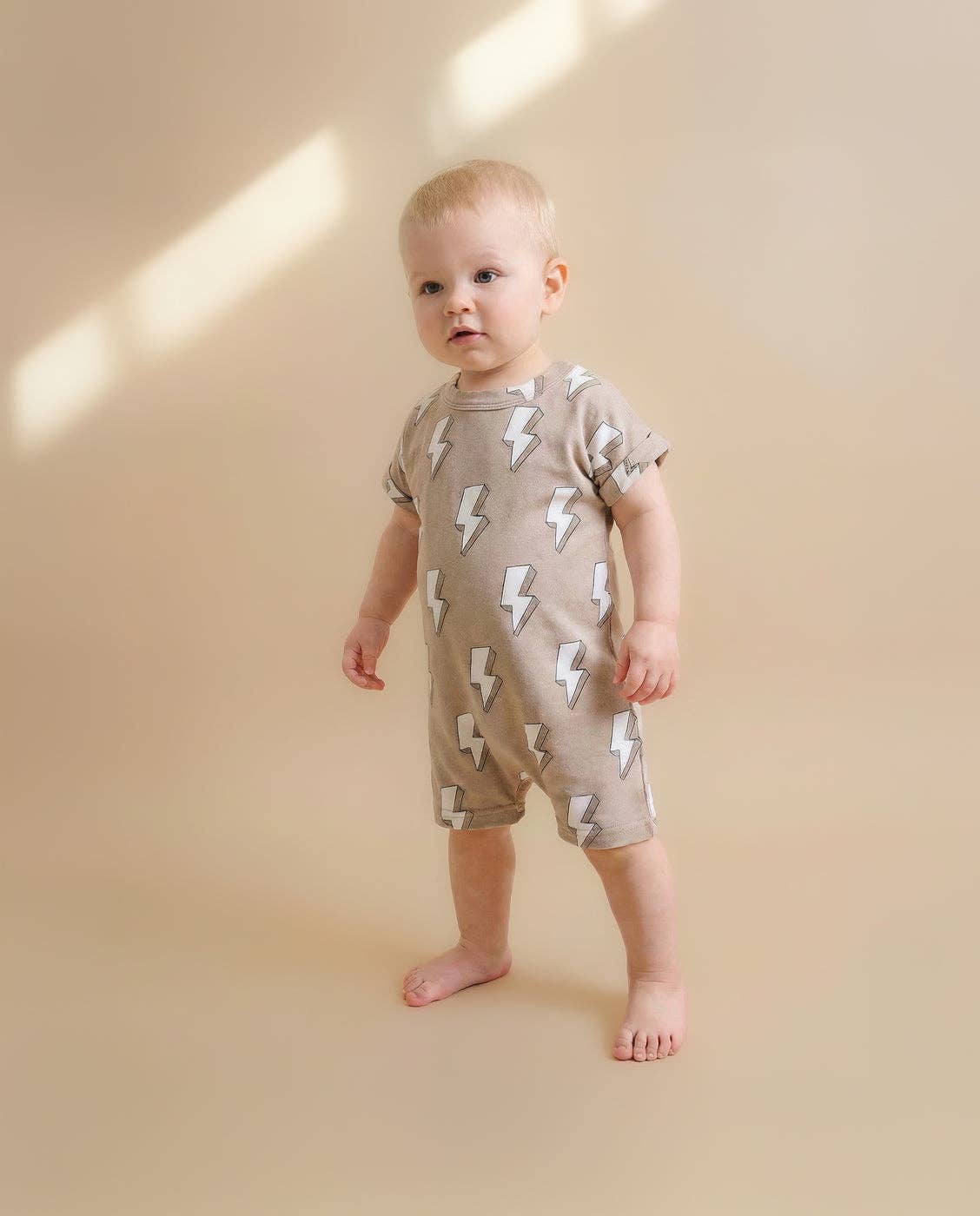 Electric Beige Shortie Romper