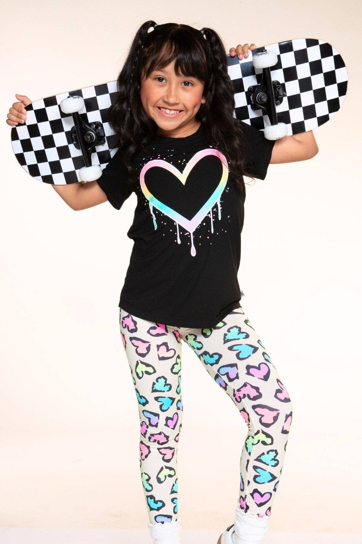 Rainbow Leopard Heart Simply Soft Long Legging