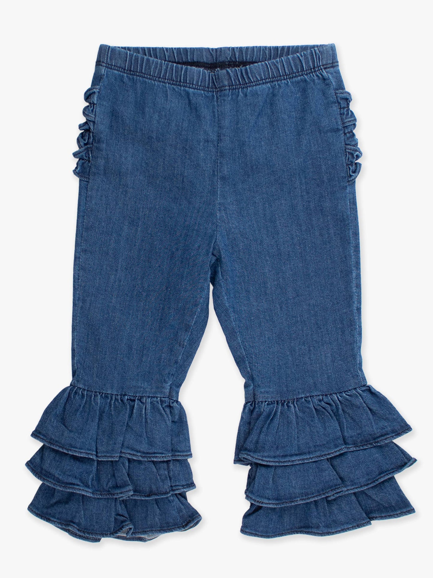 Stretch Denim Flare Pants with Ruffles (Infant)