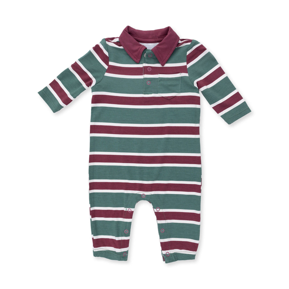 Rugby Stripe Polo Bamboo Romper