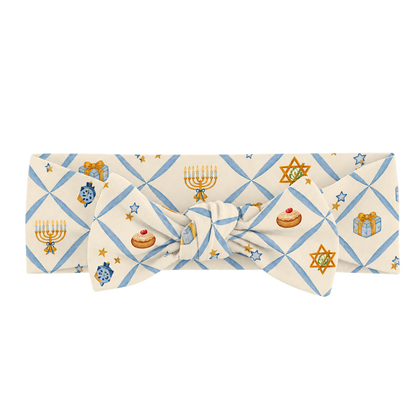 Hanukkah Bamboo Bow Headband