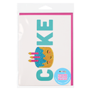 Birthday Cake Gem Decal Greeting Card