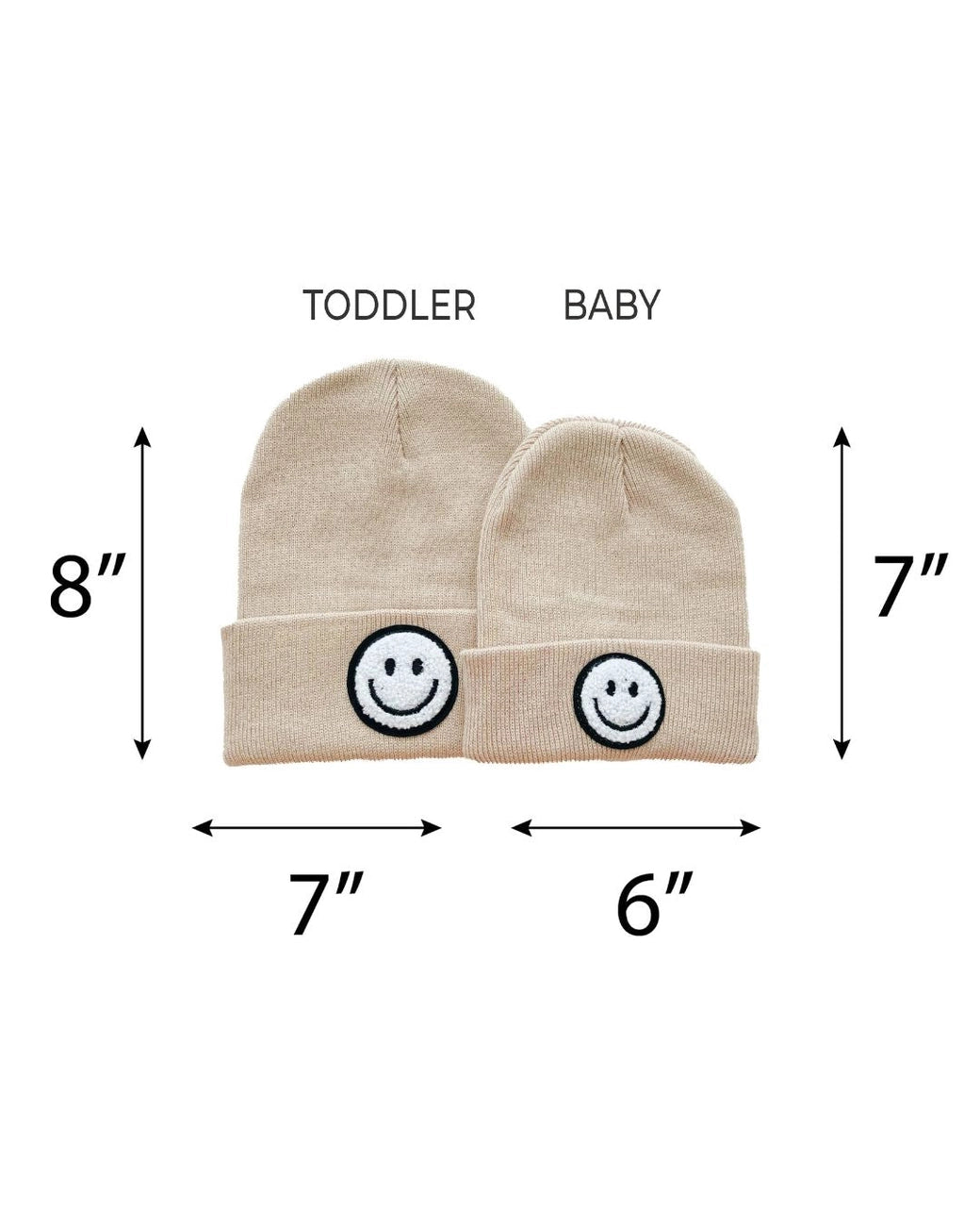 Smiley Beanie in Beige