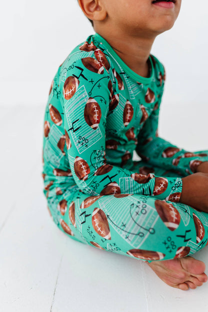 Football Field Bamboo Pajama Set