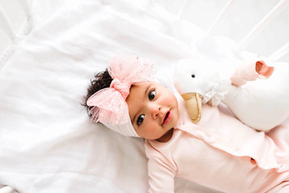 Tulle Fab Bow in Ballet Pink