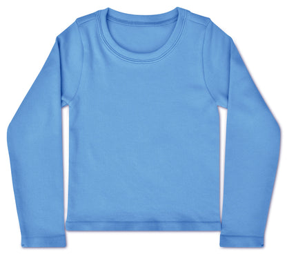 Bright Blue Ribbed L/S Shirt