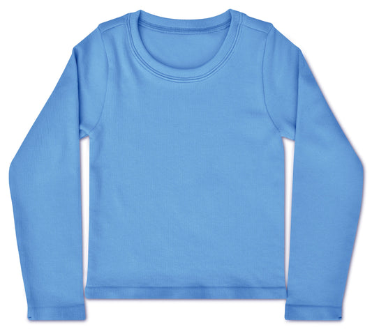 Bright Blue Ribbed L/S Shirt