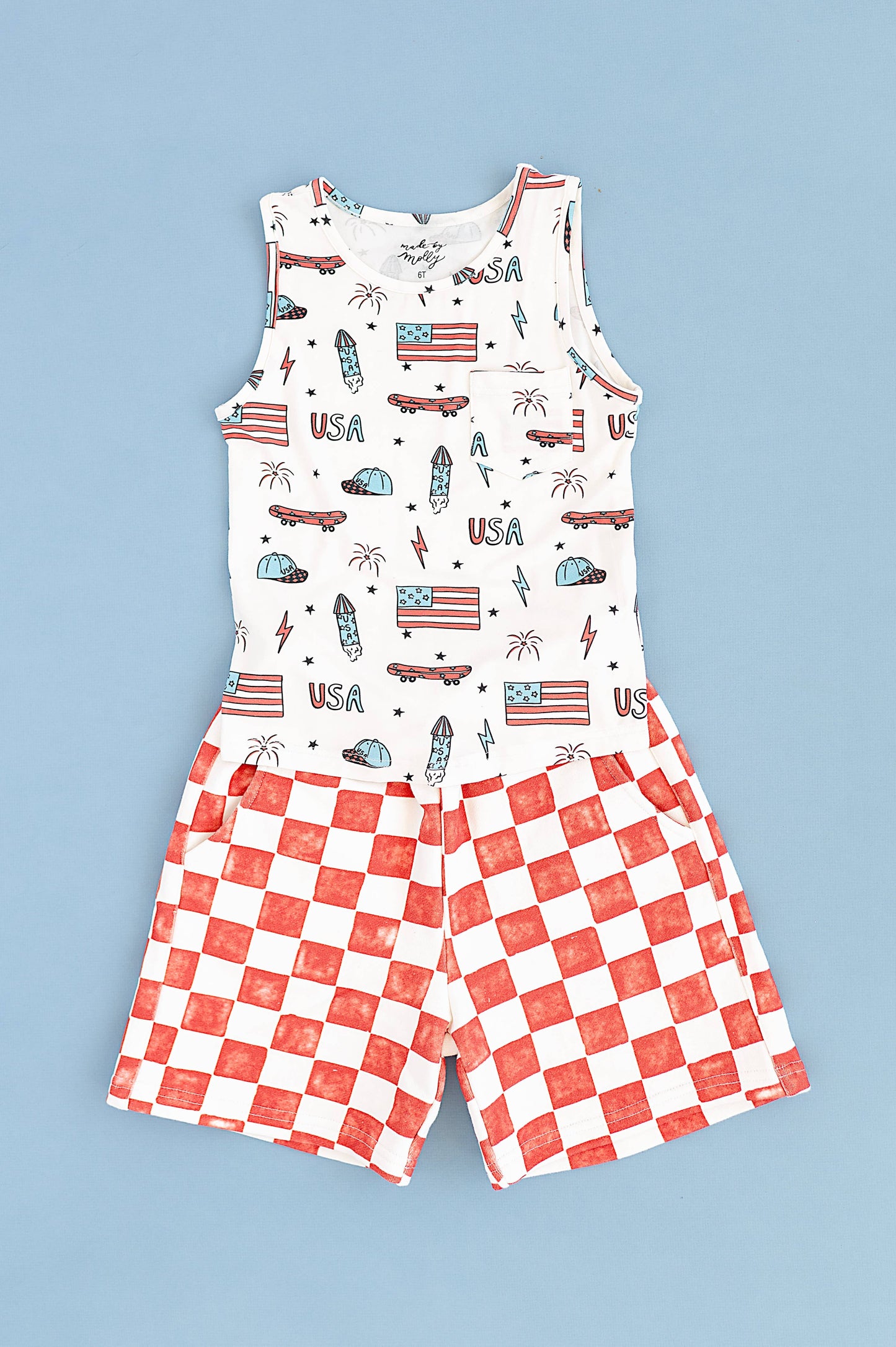 Red Check Shorts