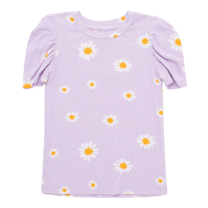 Lilac Daisy Rib Top