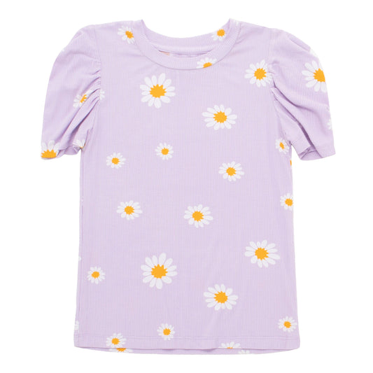 Lilac Daisy Rib Top