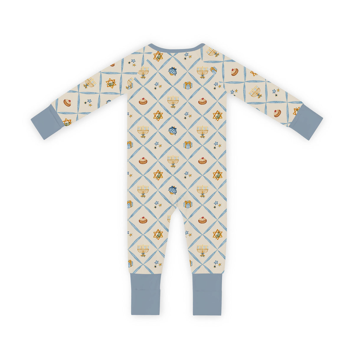 Hanukkah Bamboo Convertible Zip Footie