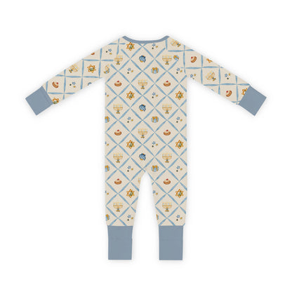 Hanukkah Bamboo Convertible Zip Footie