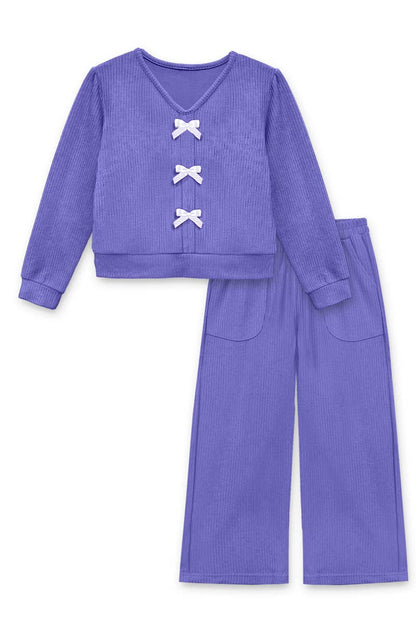 Blueberry Knit Ribbed Set