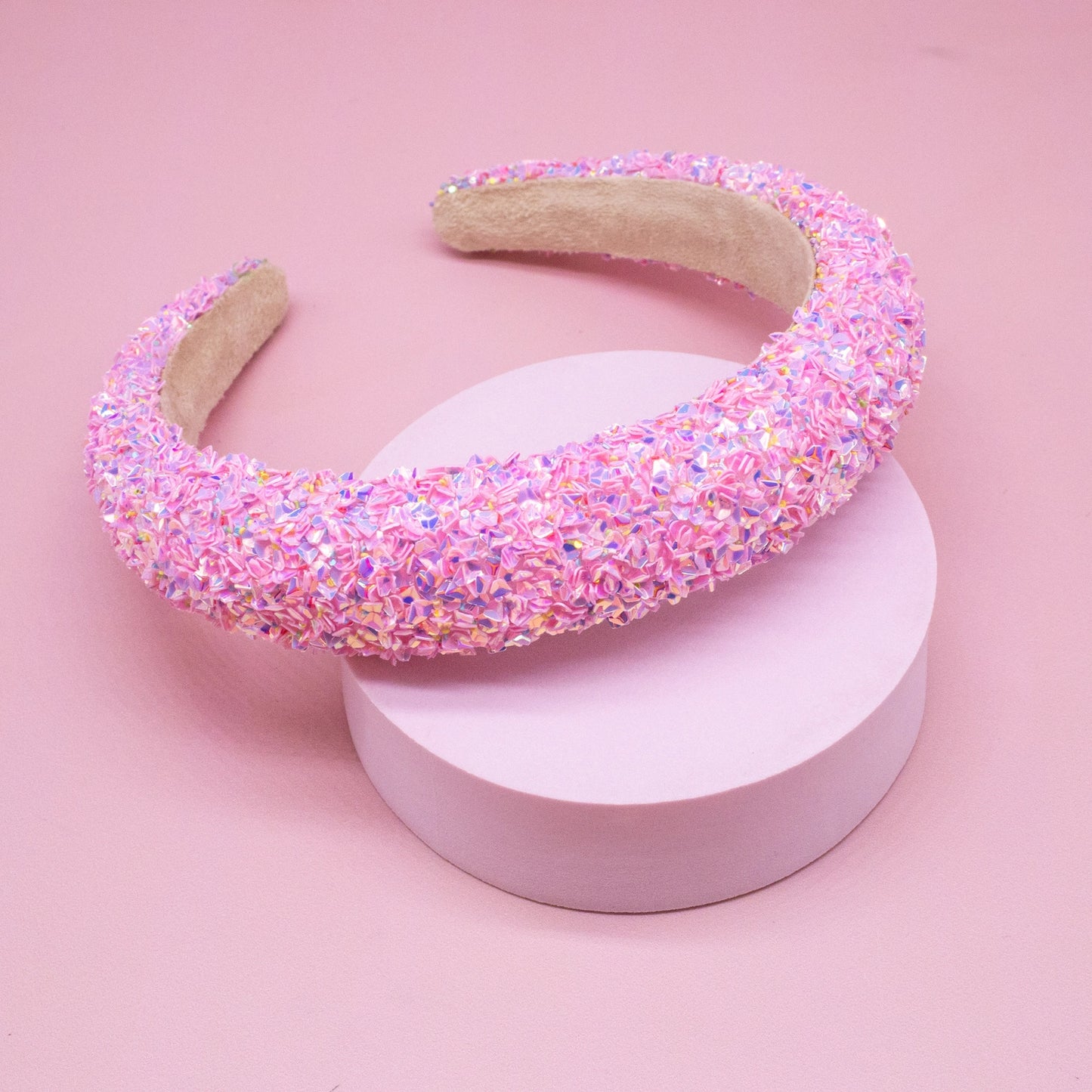 Chunky Sequin Pink Headband