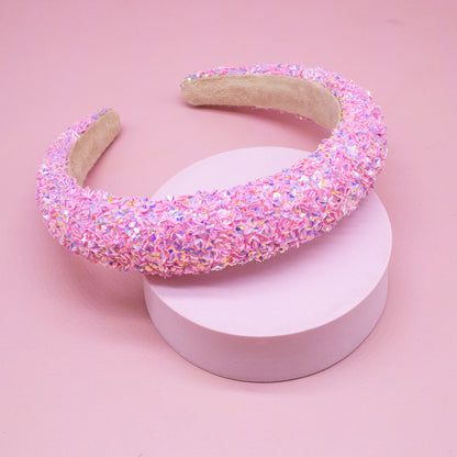 Chunky Sequin Pink Headband