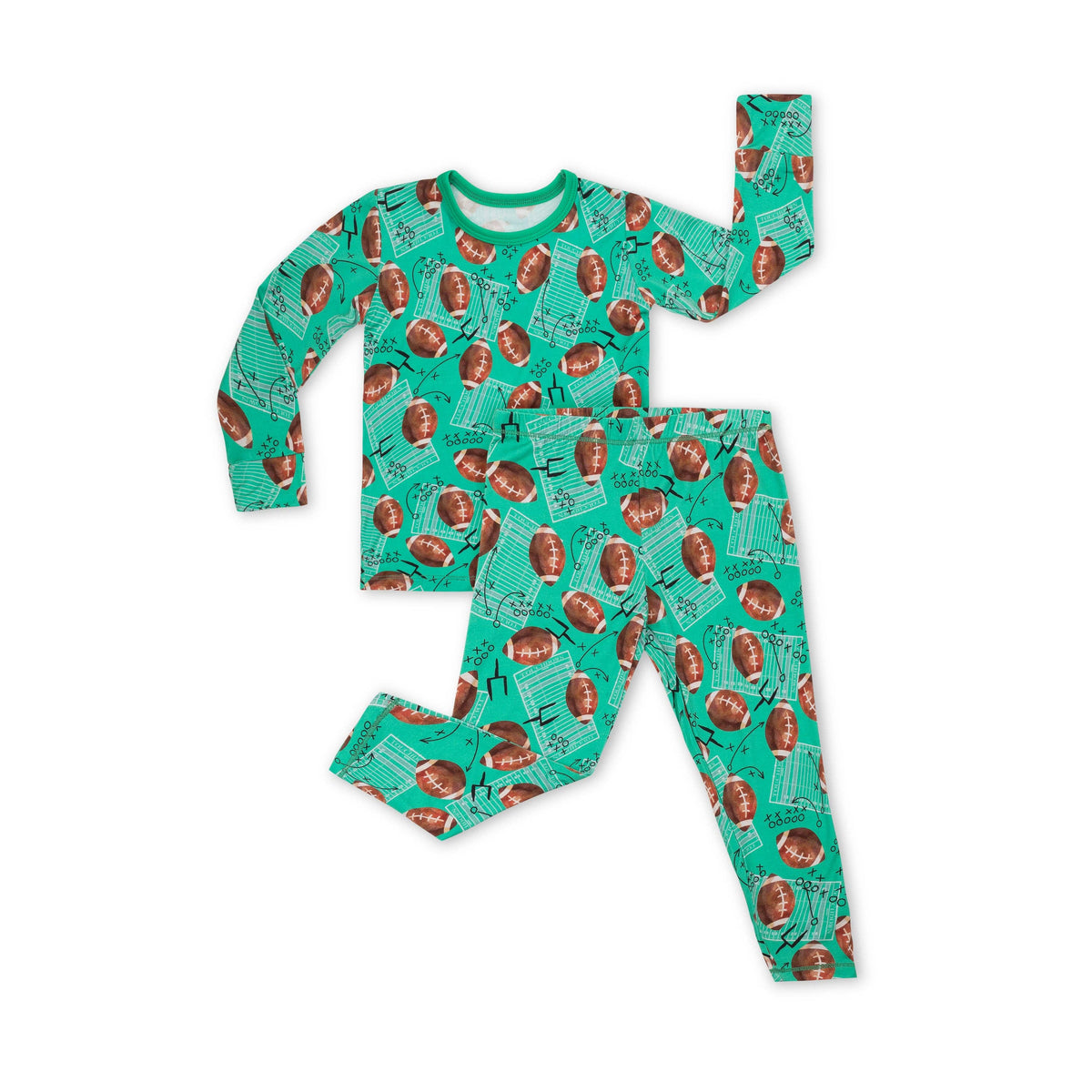 Football Field Bamboo Pajama Set