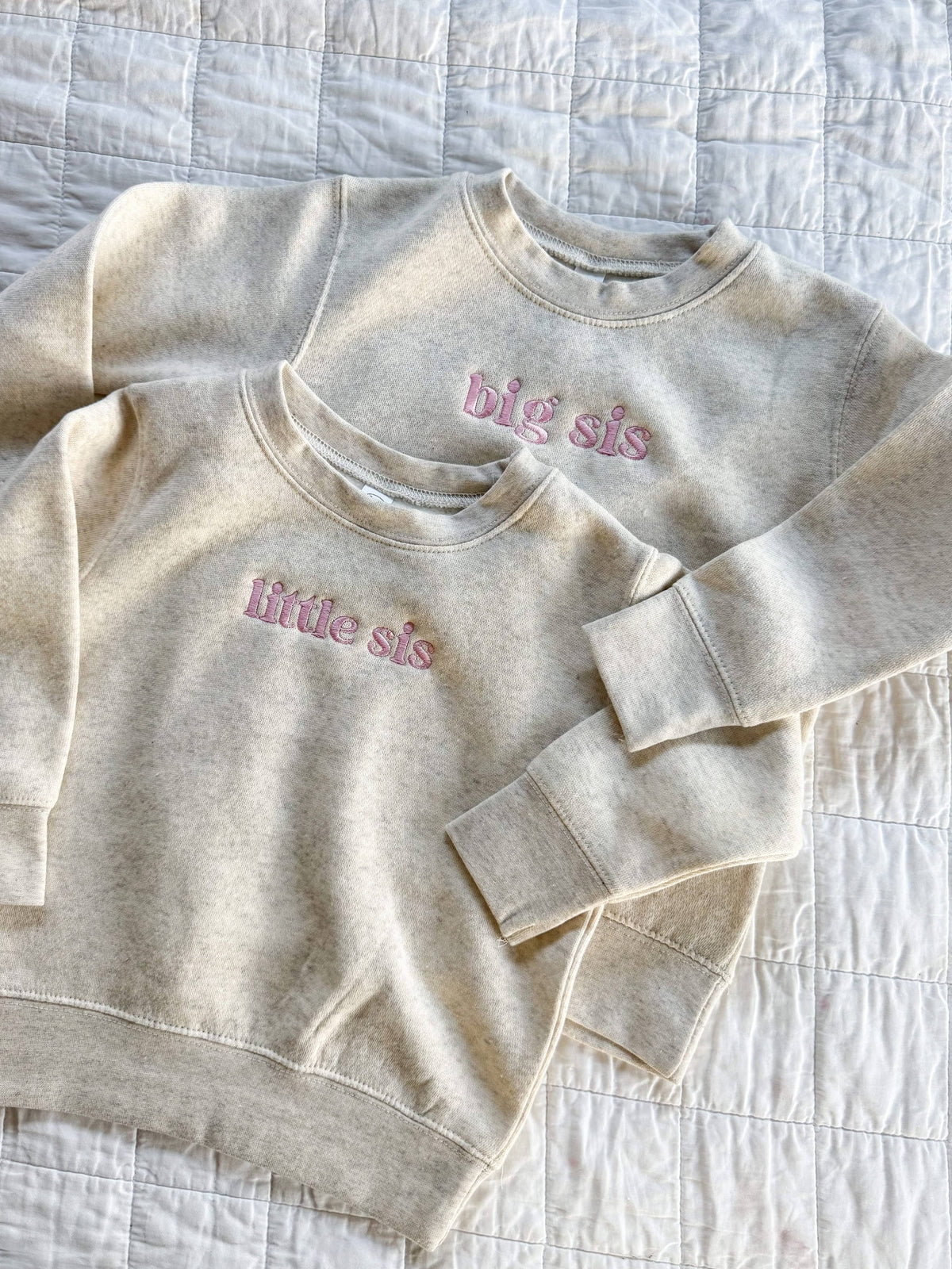 Little Sis Embroidered Pullover Sweatshirt