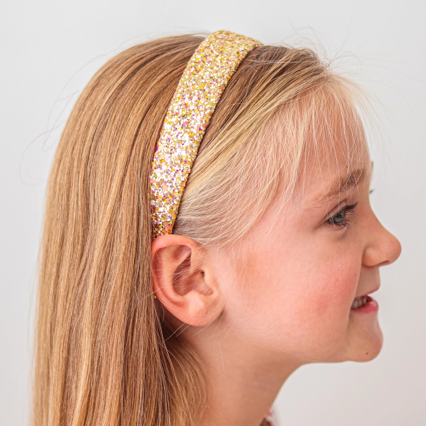 Gold Glitter Tapered Headband
