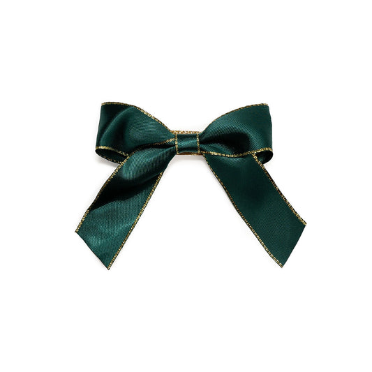 Emerald Coquette Bow Clip