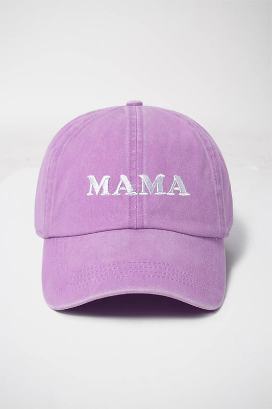 MAMA Lavender Washed Baseball Hat