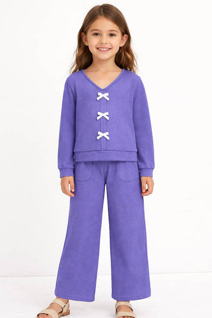 Blueberry Knit Ribbed Set