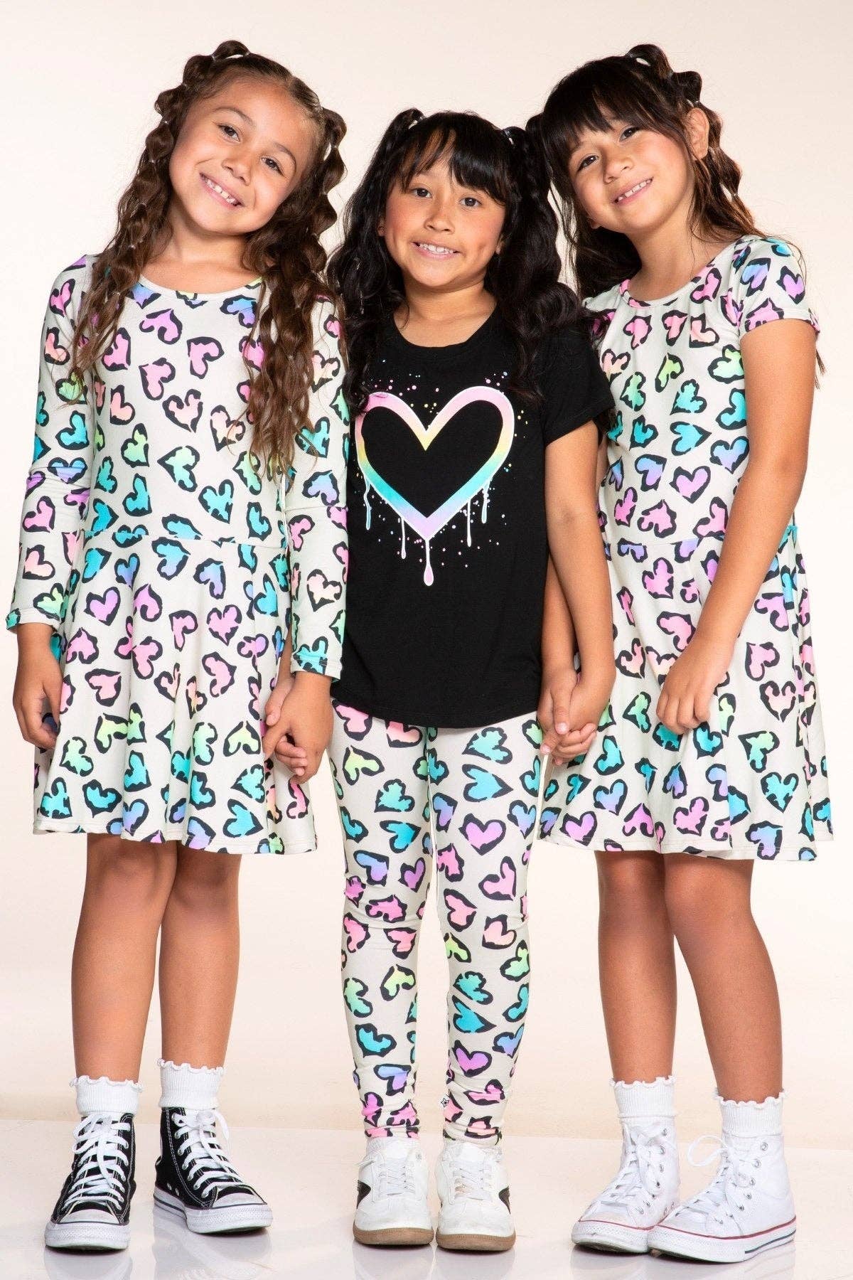 Rainbow Leopard Heart Simply Soft Long Legging