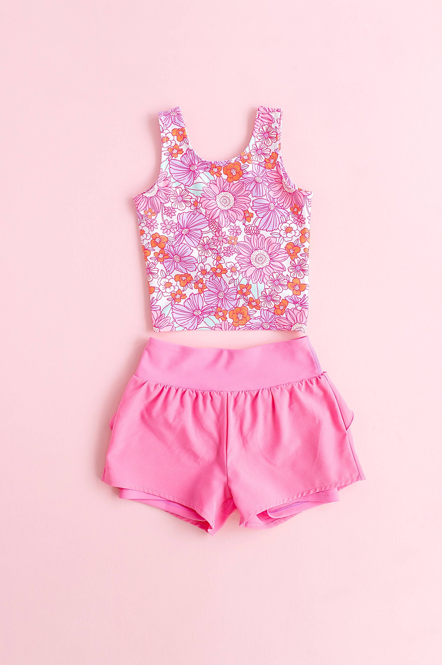 Berry Ruffle Bum Runner Shorts
