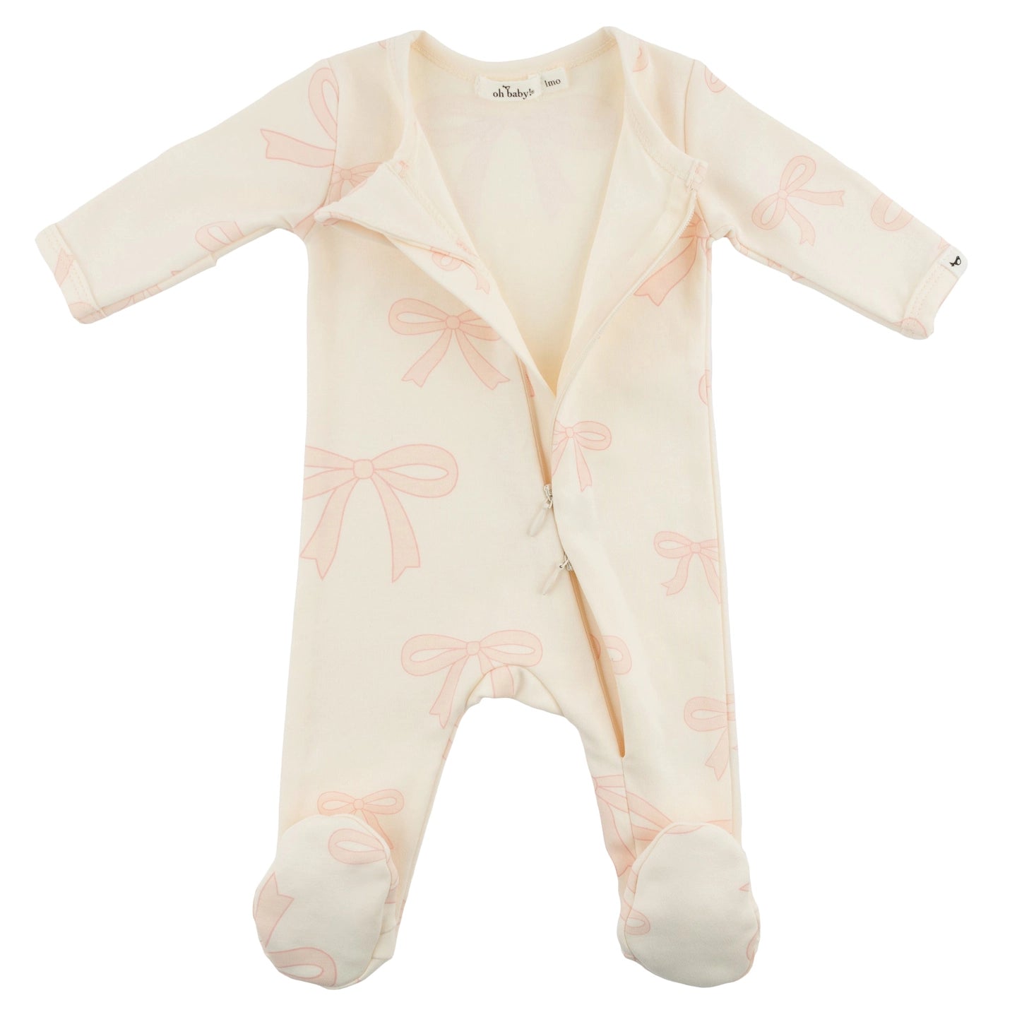 Big Bows Pink Footie