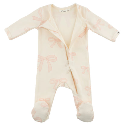 Big Bows Pink Footie
