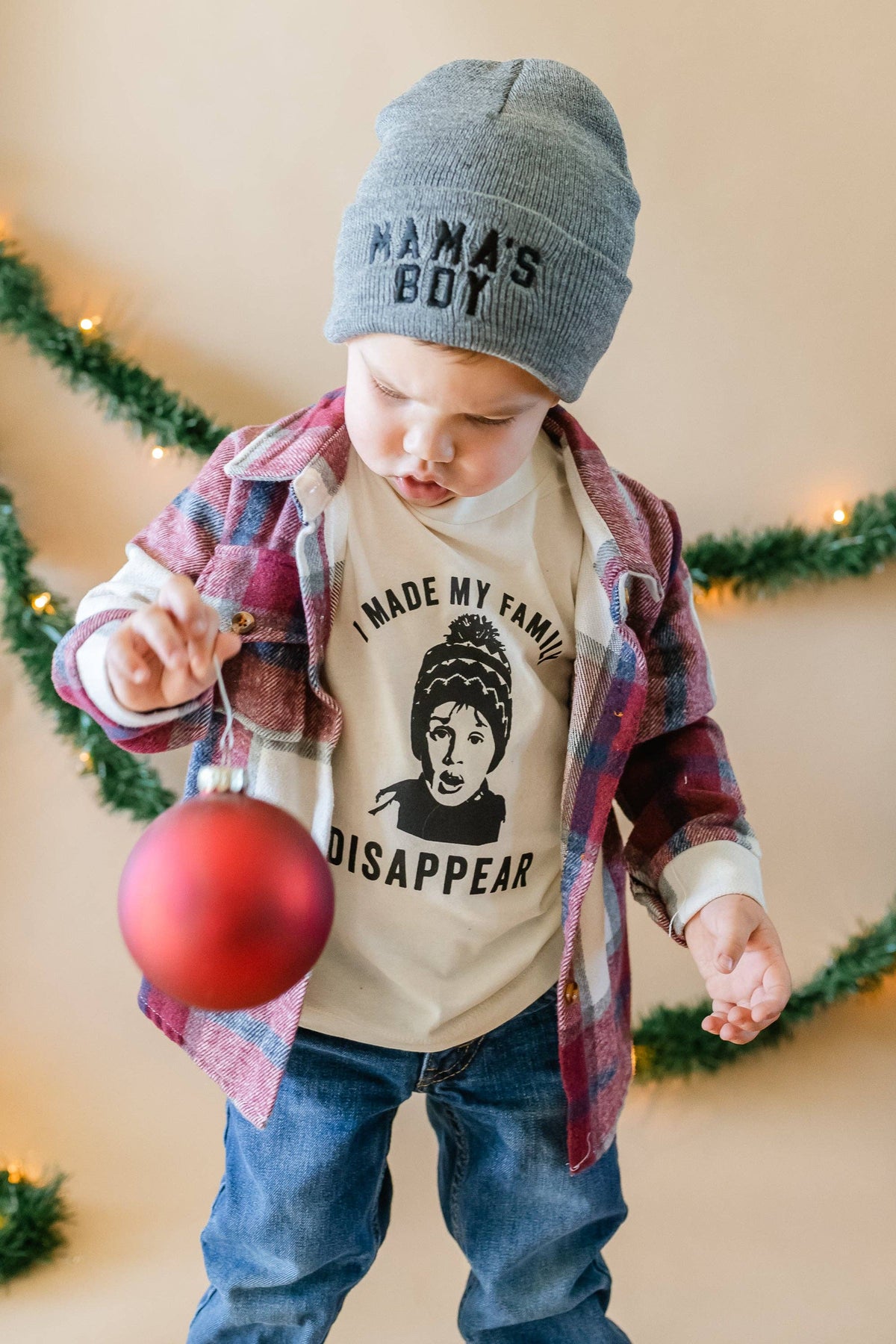 Mama's Boy Gray Beanie