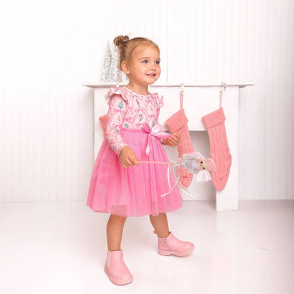 Nutcracker Trellis Long Sleeve Tutu Dress
