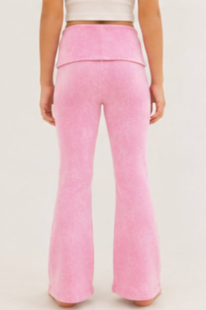 Purple Vintage Washed Foldover Flare