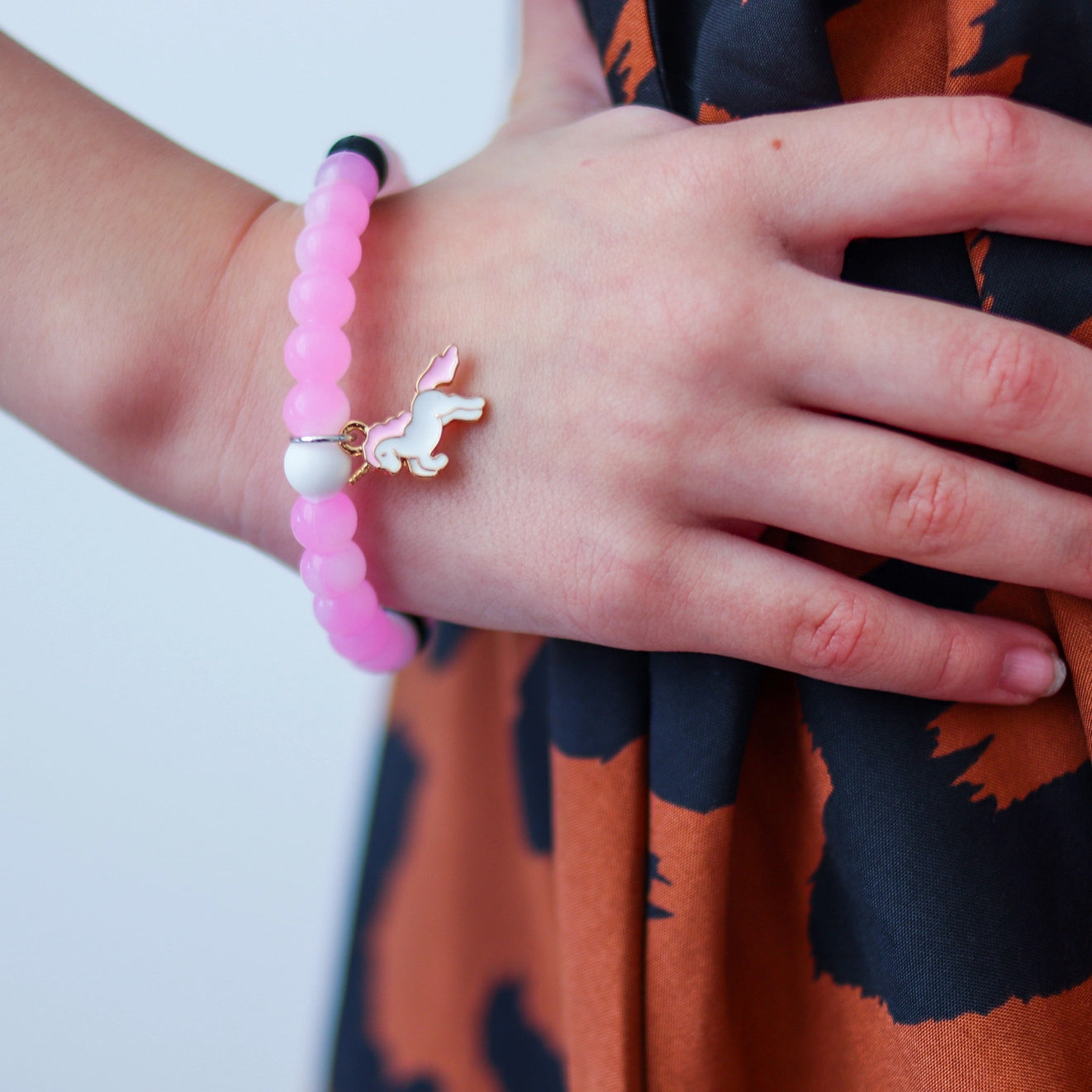 Tie Dye Glow Bubble Bracelet with Charm