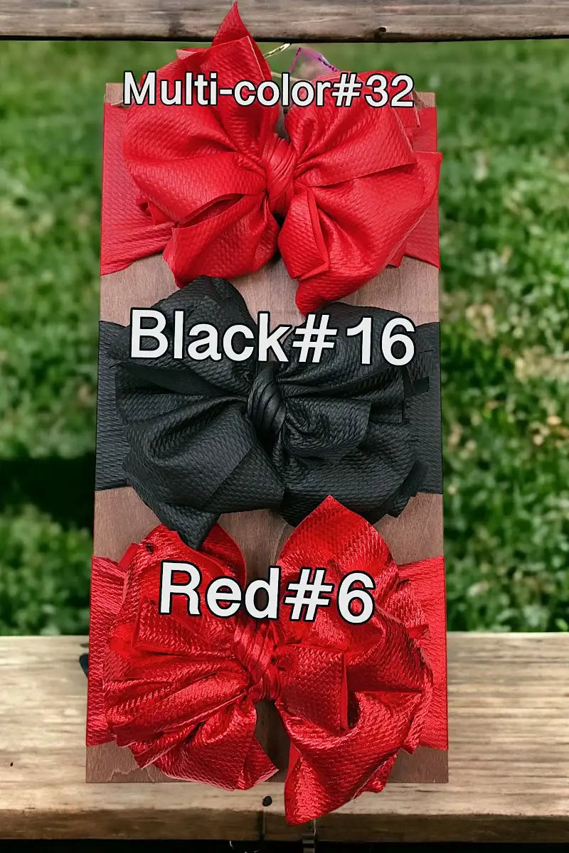 Metallic Red Bow Headband