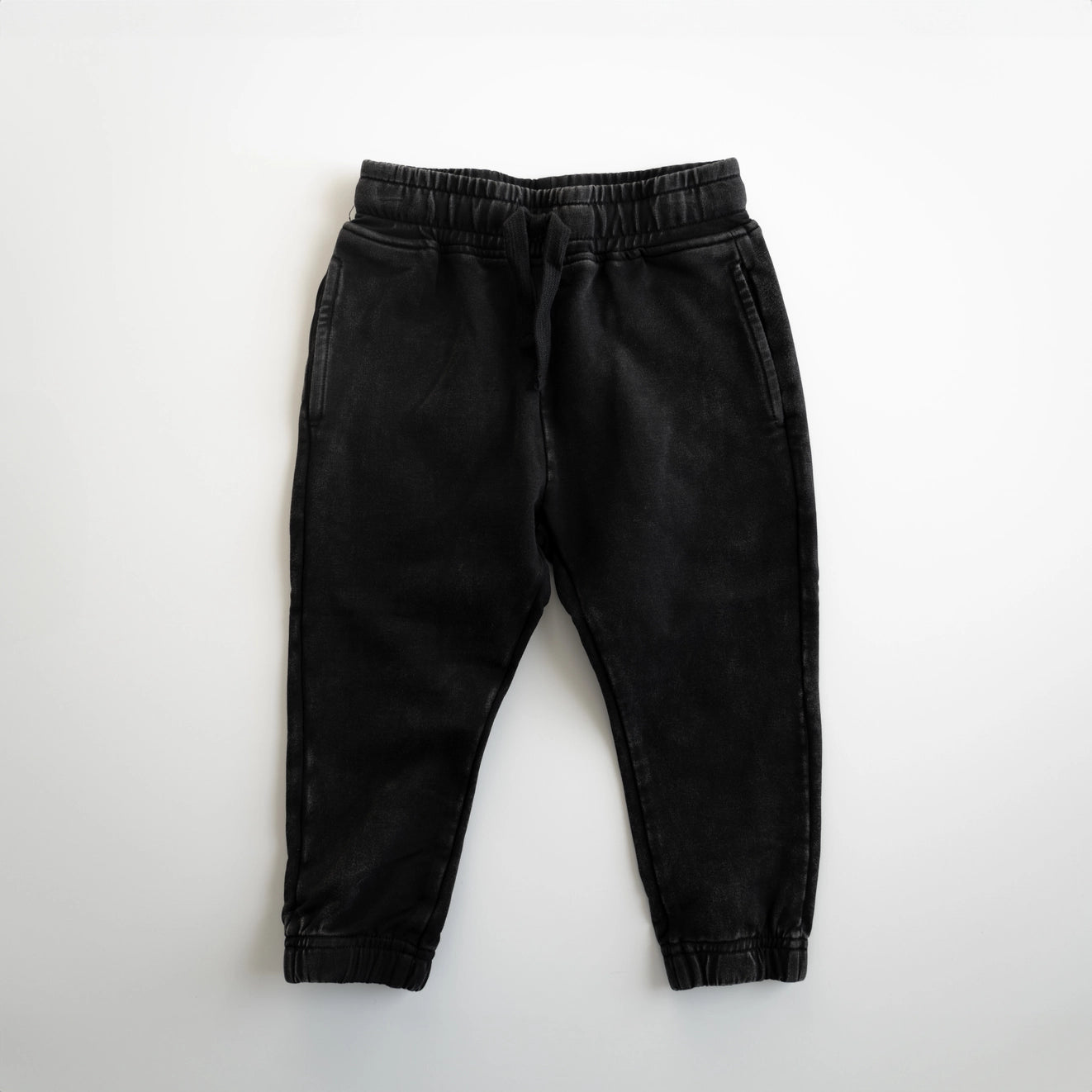 Black Acid Wash Joggers