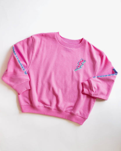 Anything is Possible Lightning Sweatshirt in Berry