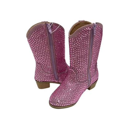 Pink Crystal Cowgirl Boots
