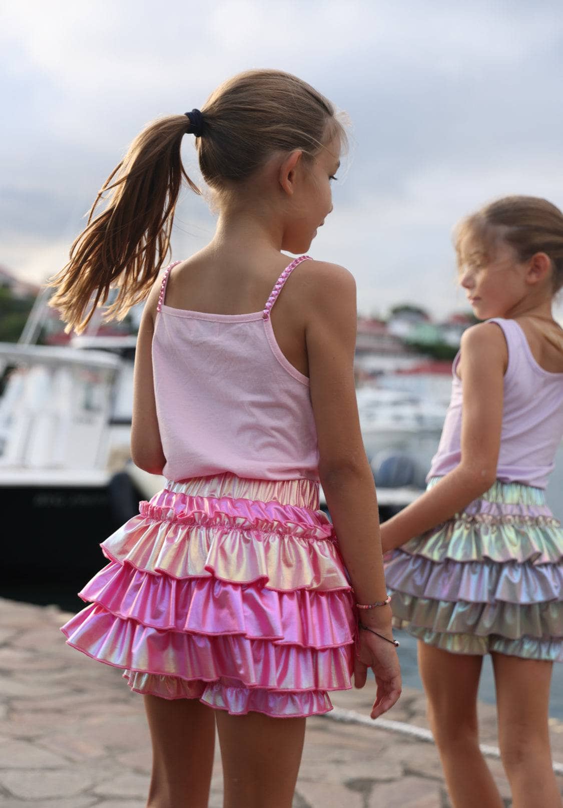 Hologram Ruffle Skort