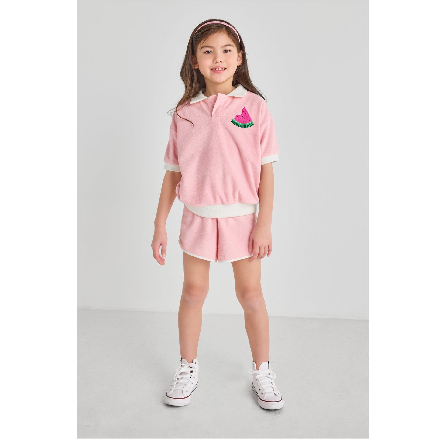 Retro Pink Terry Shorts