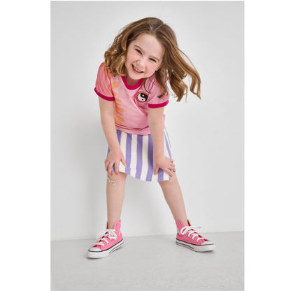 Purple Striped Terry Skort