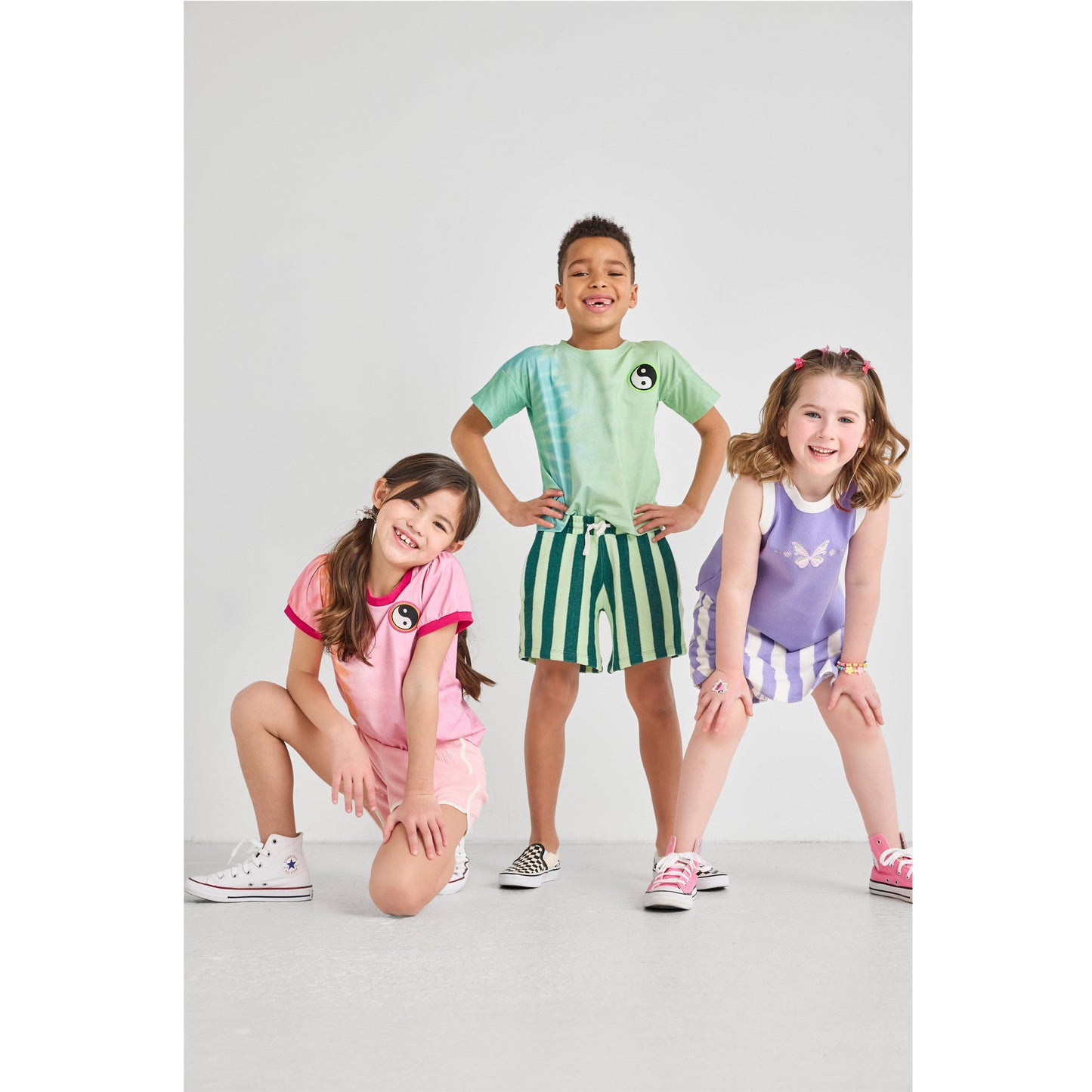 Purple Striped Terry Skort