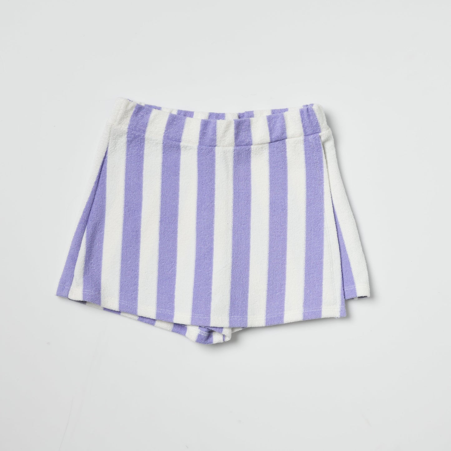 Purple Striped Terry Skort