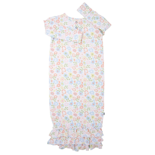 Pretty Pansy Bamboo Ruffle Gown
