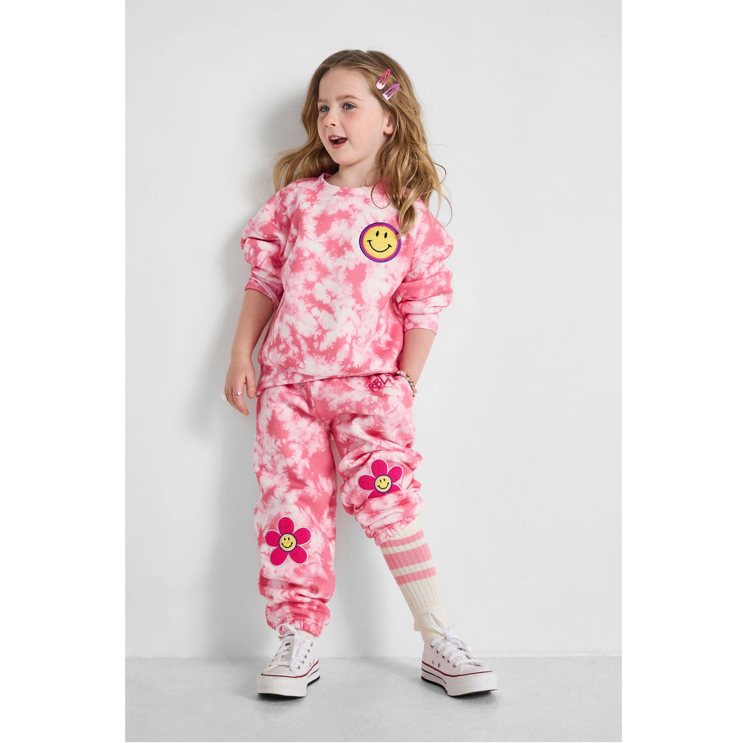 Smiley Tie-Dye Crewneck Sweatshirt