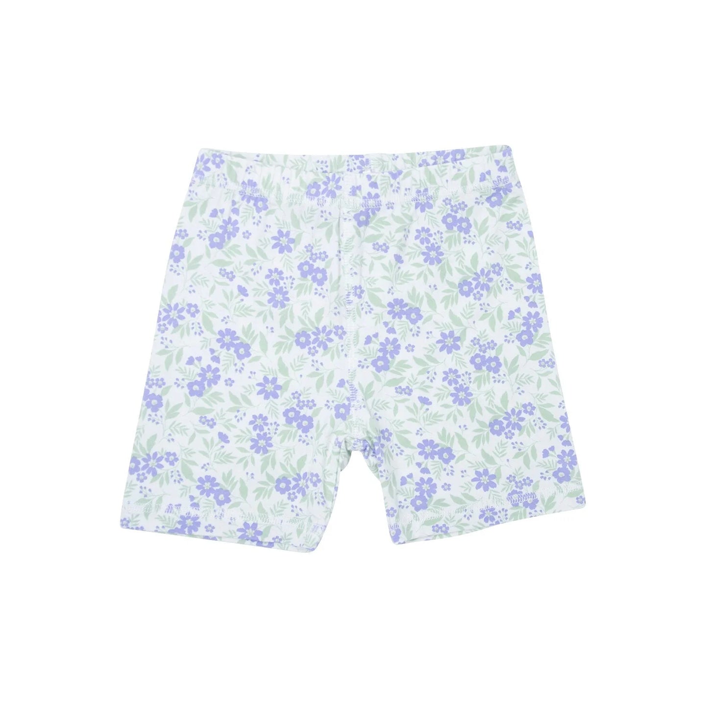 Vintage Lilac Floral Bamboo Bike Shorts